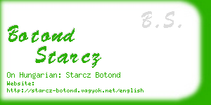 botond starcz business card